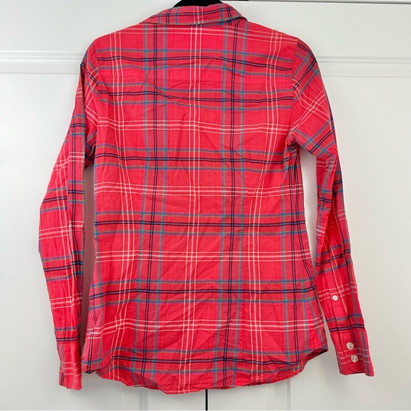 J. Crew “perfect fit” button up lightweight plaid shirt women’s XS - Picture 4 of 4